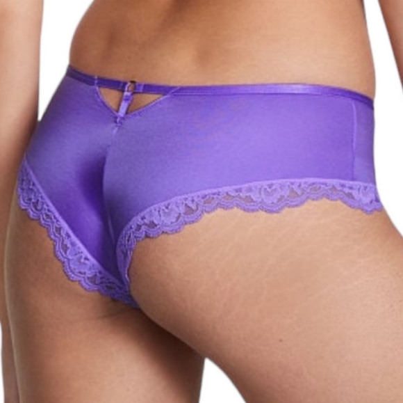 Victoria's Secret Very Sexy Smooth Cutout Caged Back Thong Panty Purple NWT - Picture 11 of 12